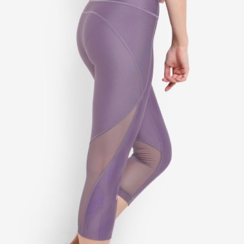 New: Under Armour Women’s Activewear HG High Waist Metallic Purple Legging